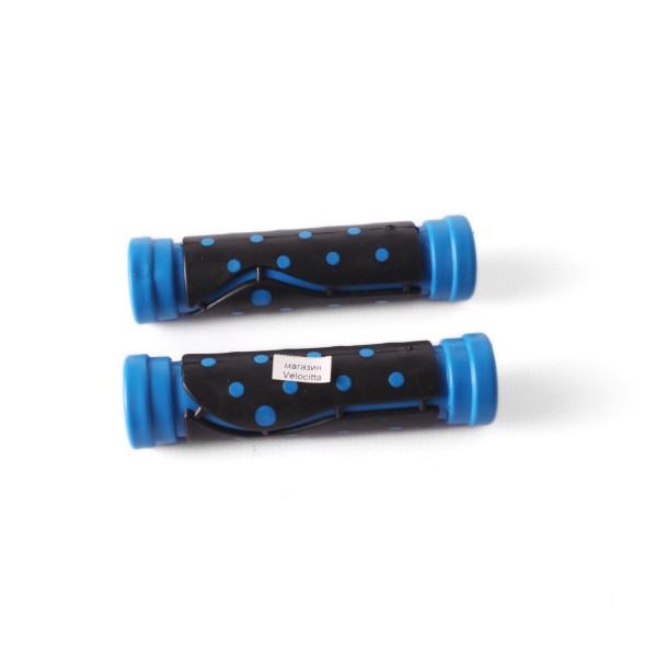Ручки на руль велосипедные Joykie &amp;quot;Точка&amp;quot;, 120 мм, термопластичная резина, синий
