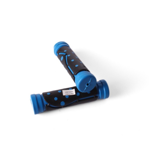Ручки на руль велосипедные Joykie &amp;quot;Точка&amp;quot;, 120 мм, термопластичная резина, синий