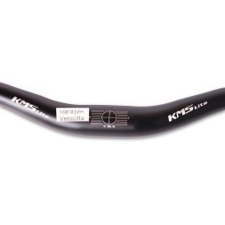 Руль велосипедный KMS Lite, MTB, 650 мм, Ø 22,2 мм, посадка Ø 31,8 мм, изогнутый, подъем 20 мм, алюминиевый, черный