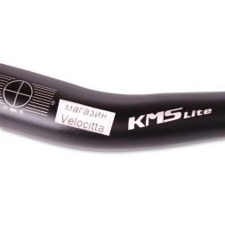 Руль велосипедный KMS Lite, MTB, 650 мм, Ø 22,2 мм, посадка Ø 31,8 мм, изогнутый, подъем 20 мм, алюминиевый, черный