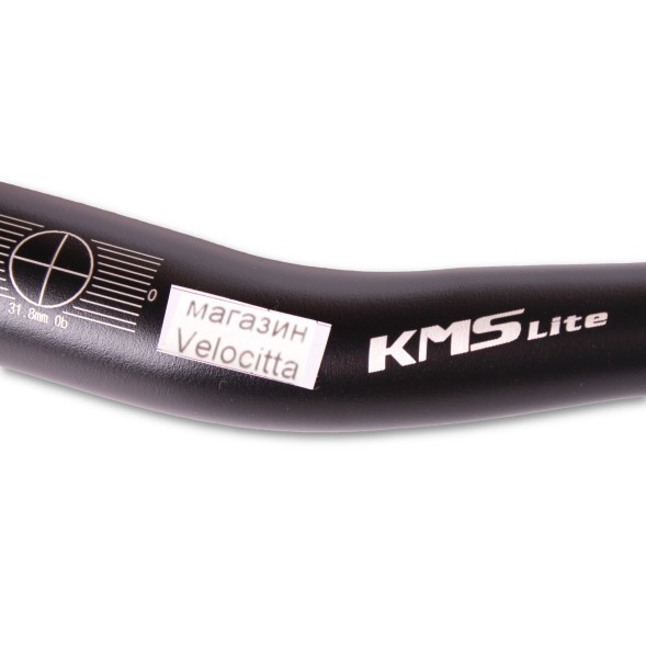 Руль велосипедный KMS Lite, MTB, 650 мм, Ø 22,2 мм, посадка Ø 31,8 мм, изогнутый, подъем 20 мм, алюминиевый, черный