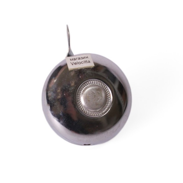 Звонок на велосипед Joy Kie 51B-01 Classic, &amp;quot;динг-донг&amp;quot;, большой диаметр 58 мм, металл, серебристый