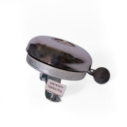 Звонок на велосипед Joy Kie 51B-01 Classic, &amp;quot;динг-донг&amp;quot;, большой диаметр 58 мм, металл, серебристый