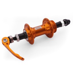 Втулка задняя Wang Zheng WZ-A201RQ golden, ось 3/8"х135x145 мм, алюминиевая, под V-brake, под трещотку, на эксцентрике, 36 отверстий, золотистая