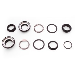 Рулевая колонка велосипедная First LF9001AW 1", резьбовая, EC 29/25,4-24tpi, EC 29/27, подшипники 5/32"x16- 2шт, высота 36.8 мм, Black