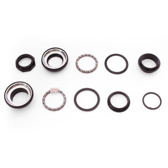 Рулевая колонка велосипедная First LF9001AW 1&amp;quot;, резьбовая, EC 29/25,4-24tpi, EC 29/27, подшипники 5/32&amp;quot;x16- 2шт, высота 36.8 мм, Black