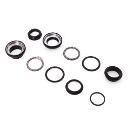 Рулевая колонка велосипедная First LF9001AW 1", резьбовая, EC 29/25,4-24tpi, EC 29/27, подшипники 5/32"x16- 2шт, высота 36.8 мм, Black