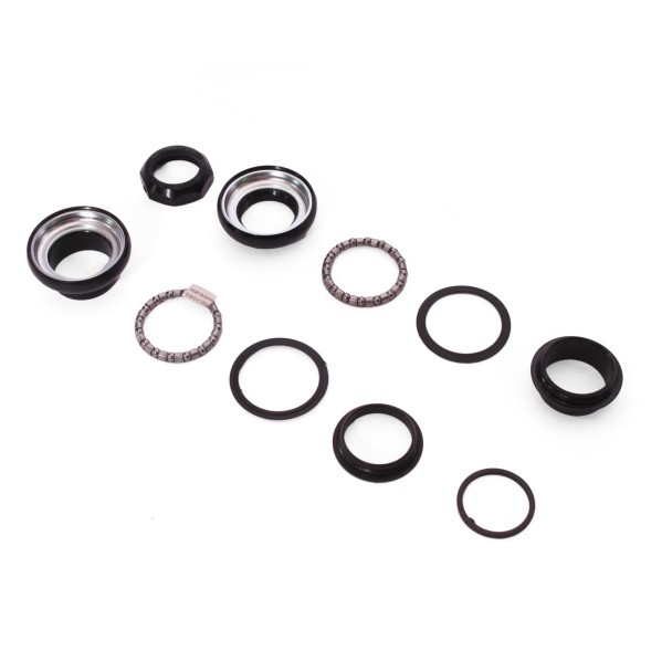 Рулевая колонка велосипедная First LF9001AW 1&amp;quot;, резьбовая, EC 29/25,4-24tpi, EC 29/27, подшипники 5/32&amp;quot;x16- 2шт, высота 36.8 мм, Black