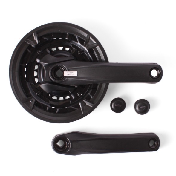 Система шатунов велосипедная 26&amp;quot; D-EDх3, 24/34/42T, сталь, 170 мм, под квадрат, с защитой, черный