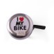 Звонок Joy Kie 54BF-06 &amp;quot;I Love my Bike&amp;quot;, Classic, пластик/алюминий, серебристый