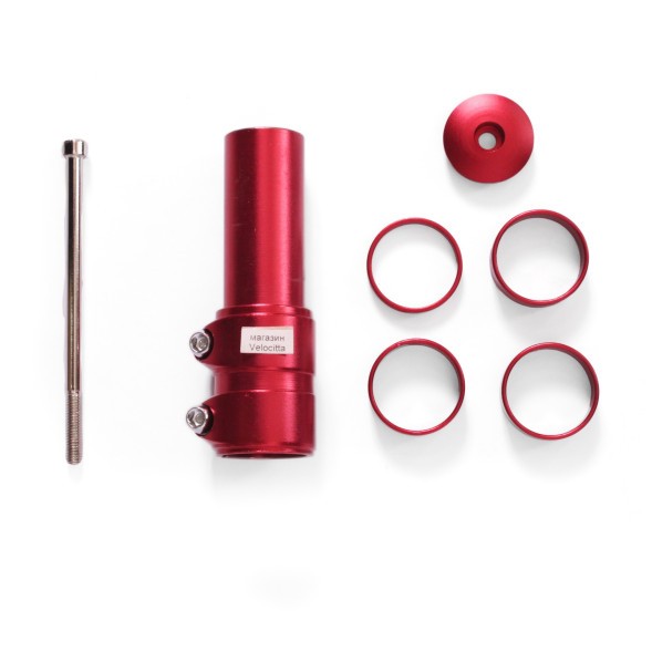 Удлинитель высоты рулевого штока VXM (Anodized garnett), алюминиевый 1-1/8&amp;quot;, 120 мм