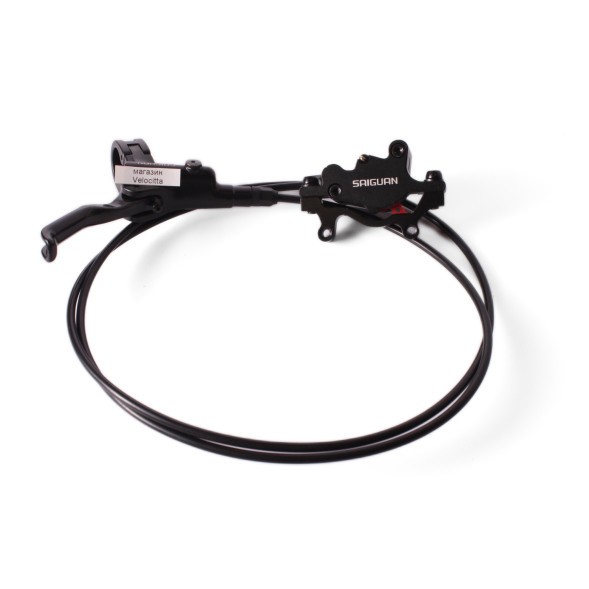 Тормоз задний гидравлический Saiguan UB-001, 1450 мм, PM/PM, комплект, адаптер