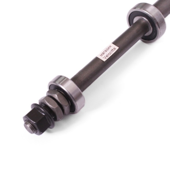 Ось велосипедная Shunfeng SF-AX04R, задняя, 3/8&amp;quot;x175 мм, на промподшипниках, под гайки, в сборе