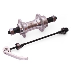 Веловтулка задняя Wang Zheng WZ-A201RQ silver, ось 3/8"х135x145 мм, ALU, под V-br, под трещотку, на эксцентрике, 36 отверстий, хром