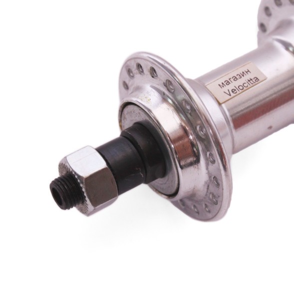 Веловтулка задняя Wang Zheng WZ-A201RQ silver, ось 3/8&amp;quot;х135x145 мм, ALU, под V-br, под трещотку, на эксцентрике, 36 отверстий, хром