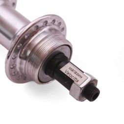 Веловтулка задняя Wang Zheng WZ-A201RQ silver, ось 3/8"х135x145 мм, ALU, под V-br, под трещотку, на эксцентрике, 36 отверстий, хром