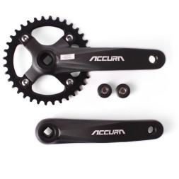 Система шатунов велосипедная Accura FSA16-FTS100, алюм. звезда Narrow Wide (BCD104), 36 зубов, 170 мм, под квадрат, без защиты