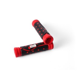 Ручки на руль для велосипеда Joykie &amp;quot;Точка&amp;quot;, 120 мм, резиновые, красный