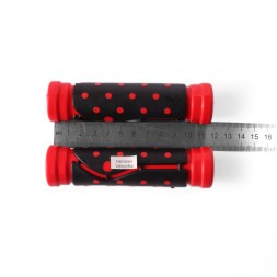 Ручки на руль для велосипеда Joykie &amp;quot;Точка&amp;quot;, 120 мм, резиновые, красный