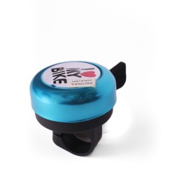 Звонок велосипедный Joy Kie 54BF-06 (I Love my Bike), Classic, алюминий/пластик, синий