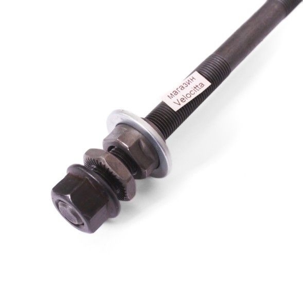 Велосипедная ось Shunfeng, задняя, 3/8&amp;quot;x180 мм под гайки, в сборе с пыльниками, конусами и гайками