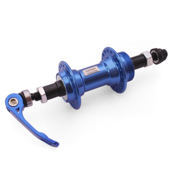 Велосипедная втулка Wang Zheng WZ-A201RQ blue, задняя, алюминиевая, под V-br, под трещотку, на эксцентрике, 36H, ось 3/8&amp;quot;х135x145 мм, б/уп.