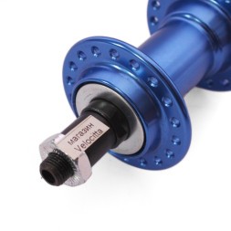 Велосипедная втулка Wang Zheng WZ-A201RQ blue, задняя, алюминиевая, под V-br, под трещотку, на эксцентрике, 36H, ось 3/8"х135x145 мм, б/уп.