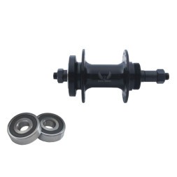 Втулка задняя Wang Zheng WZ-A208RB black, ось 3/8&amp;quot;х135x175 мм, алюминиевая, под диск 6 болтов, под трещотку, на гайках, 36 отверстий,  промподшипники, торг. уп.