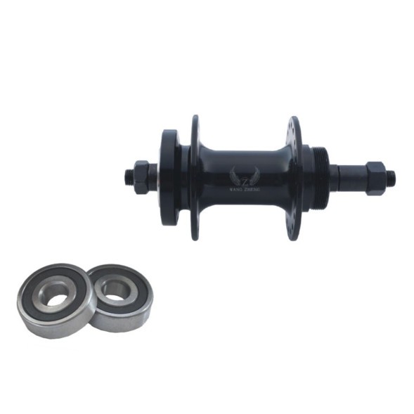 Втулка задняя Wang Zheng WZ-A208RB black, ось 3/8&amp;quot;х135x175 мм, алюминиевая, под диск 6 болтов, под трещотку, на гайках, 36 отверстий,  промподшипники, торг. уп.