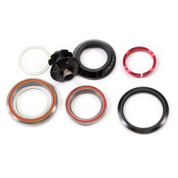 Рулевая колонка Neco H373E, 1-1/8", безрезьбовая, интегрированная, IS 42.2/28.6, IS 52.2/39.8, подшип. 45°x 45°, с якорем, высота 9.4 мм, box