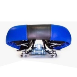 Седло Hongfei HF-AZ-0801A-0-BKBL, 245x210 мм, пружинное, комфорт, черно-синее