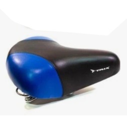 Седло Hongfei HF-AZ-0801A-0-BKBL, 245x210 мм, пружинное, комфорт, черно-синее