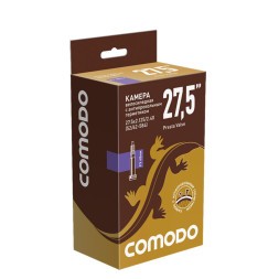 Камера с антипрокольным герметиком Comodo 27.5x2.125/2.40 (52/62-584) FV-48 мм, бутиловая, инд. упак.