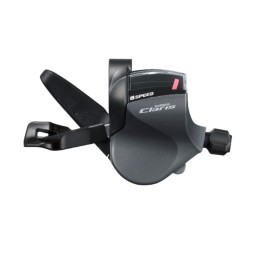 Манетка/шифтер велосипедный Shimano Claris ST-R2000, правый, 8 Speed, индикатор, для плоского руля, трос 2400 мм, черный, без/уп.