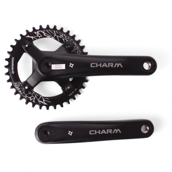 Система шатунов велосипедная Prowheel CHARM PD04S, Narrow Wide (BCD104), 36T, 170 мм, с болтами, алюминиевый, без защиты