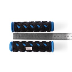 Грипсы велосипедные, 120 мм, резина, с окантовкой, синий