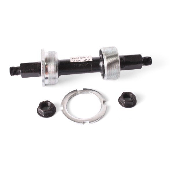 Каретка под квадрат Kenli педального узла, c подшипниками, гайки, инд. упаковка