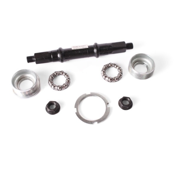 Каретка под квадрат Kenli педального узла, c подшипниками, гайки, инд. упаковка