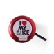 Звонок велосипедный Joy Kie 54BF-06 &amp;quot;I Love my Bike&amp;quot;, стандартный, пластик/алюминий, красный