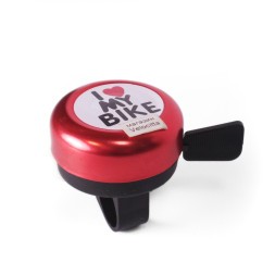 Звонок велосипедный Joy Kie 54BF-06 &amp;quot;I Love my Bike&amp;quot;, стандартный, пластик/алюминий, красный