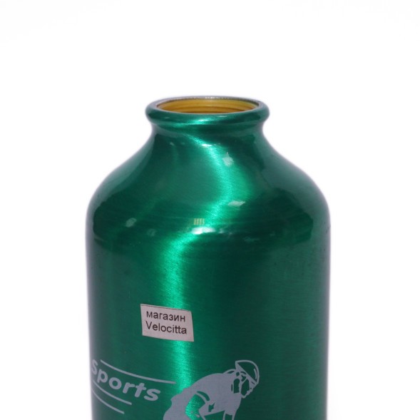 Фляга велосипедная H-W50, 500 мл, алюминий, зеленый