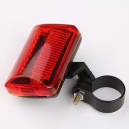 Фонарь велосипедный HB-101, задний, 5 диодов, 3 режима освещения, крепление на подседельный штырь, блистер