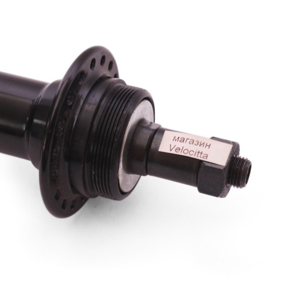 Веловтулка задняя Wang Zheng WZ-A201RQ black, ось 3/8&amp;quot;х135x145 мм, алюминиевая, под V-br, под трещотку, на эксцентрике, 36H, торг. уп.