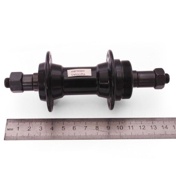 Веловтулка задняя Wang Zheng WZ-A201RQ black, ось 3/8&amp;quot;х135x145 мм, алюминиевая, под V-br, под трещотку, на эксцентрике, 36H, торг. уп.