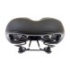 Седло велосипедное Hongfei HF-AZ-5555-02-BKG, 250x210 мм, комфортное, с пружинами, черно-серое