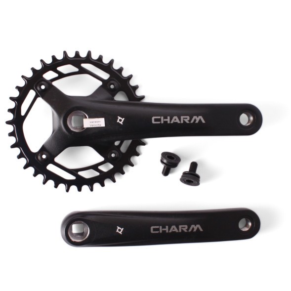 Система шатунов велосипедная Prowheel CHARM PD04S(104), Narrow Wide (BCD104), 36T, 175 мм, под квадрат, с болтами, алюминий, без защиты