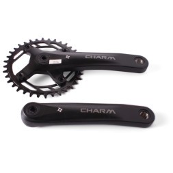 Система шатунов велосипедная Prowheel CHARM PD04S(104), Narrow Wide (BCD104), 36T, 175 мм, под квадрат, с болтами, алюминий, без защиты