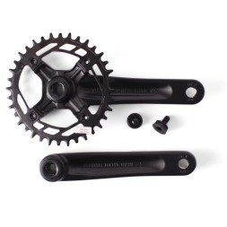 Система шатунов велосипедная Prowheel CHARM PD04S(104), Narrow Wide (BCD104), 36T, 175 мм, под квадрат, с болтами, алюминий, без защиты