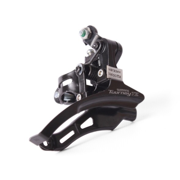 Переключатель передний Shimano Tourney FD-TZ500, верхняя тяга, хомут 31.8 мм, 42T