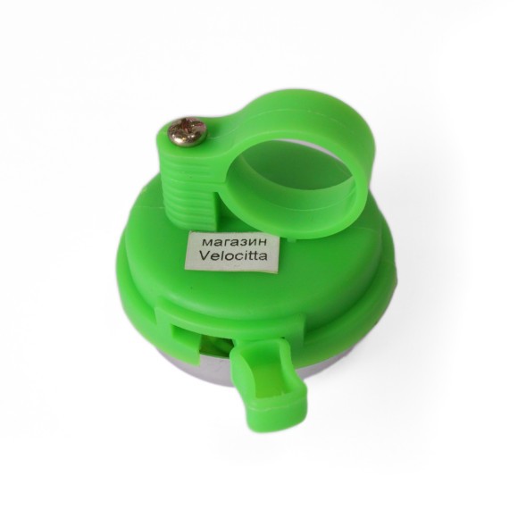 Звонок велосипедный Joy Kie 33AD-03 &amp;quot;Панцирь&amp;quot;, основание из пластика, зеленый